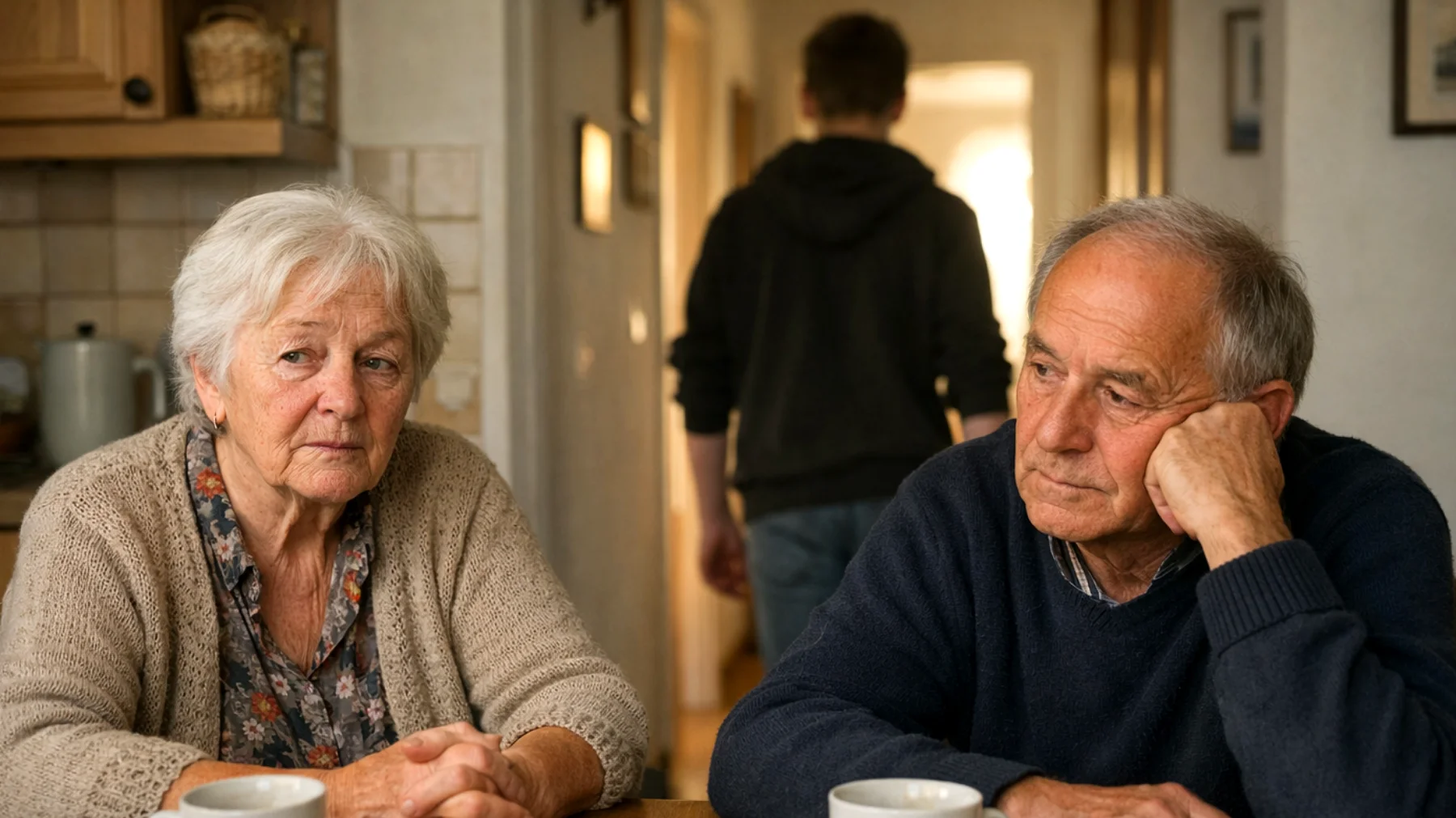 Die Großeltern bemerken, dass ihre Enkelkinder sich zunehmend von ihnen distanzieren – sie suchen seltener Nähe, sprechen weniger über ihre Gefühle und ziehen sich in ihr eigenes Zimmer zurück, ohne Erklärungen zu geben. Die Großeltern fühlen sich überflüssig und wissen nicht, wie sie die emotionale Verbindung aufrechterhalten können, ohne aufdringlich zu wirken."