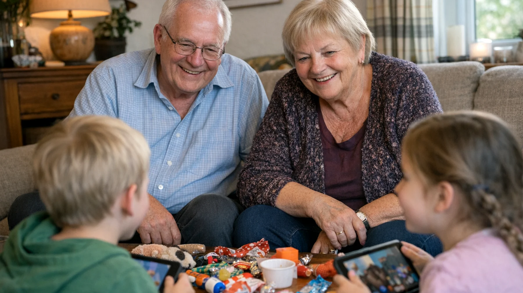 Die Großeltern haben große Schwierigkeiten, ihren Enkelkindern gegenüber 'Nein' zu sagen. Sie erfüllen fast jeden Wunsch der Kinder – sei es beim Essen (Süßigkeiten, ungesunde Snacks), beim Spielen (übermäßige Bildschirmzeit) oder beim Kaufen von Spielzeug – aus Angst, die Zuneigung der Enkelkinder zu verlieren oder als 'streng' wahrgenommen zu werden. Dies führt dazu, dass die Kinder bei den Großeltern keine klaren Grenzen erleben und zunehmend ungeduldiger und anspruchsvoller werden."