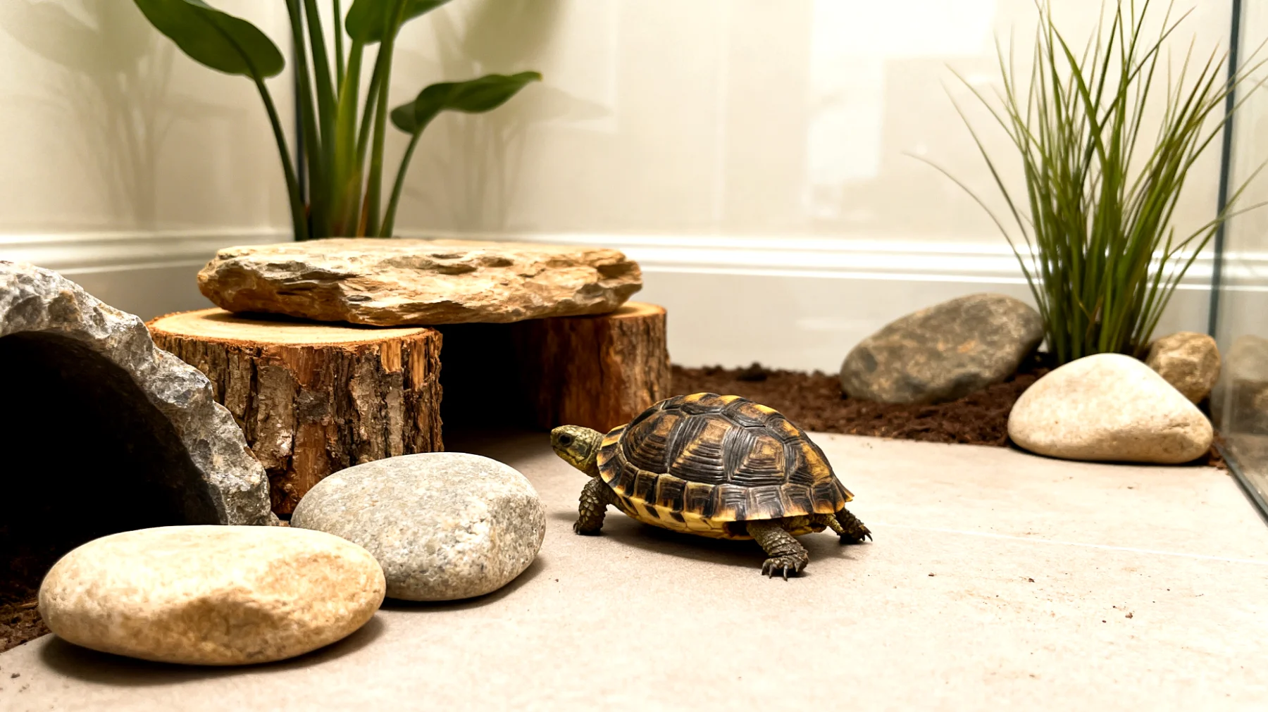 Schildkröten benötigen in der Wohnungshaltung besondere Trainingsmethoden und Verhaltensübungen, die an ihre natürlichen Instinkte und eingeschränkten Bewegungsraum angepasst sind"
